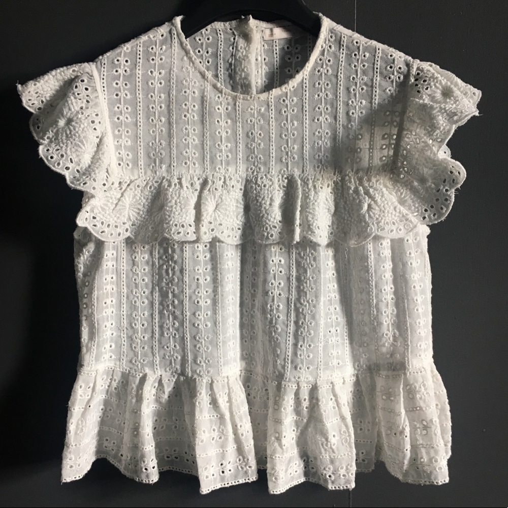 Zara white spring top